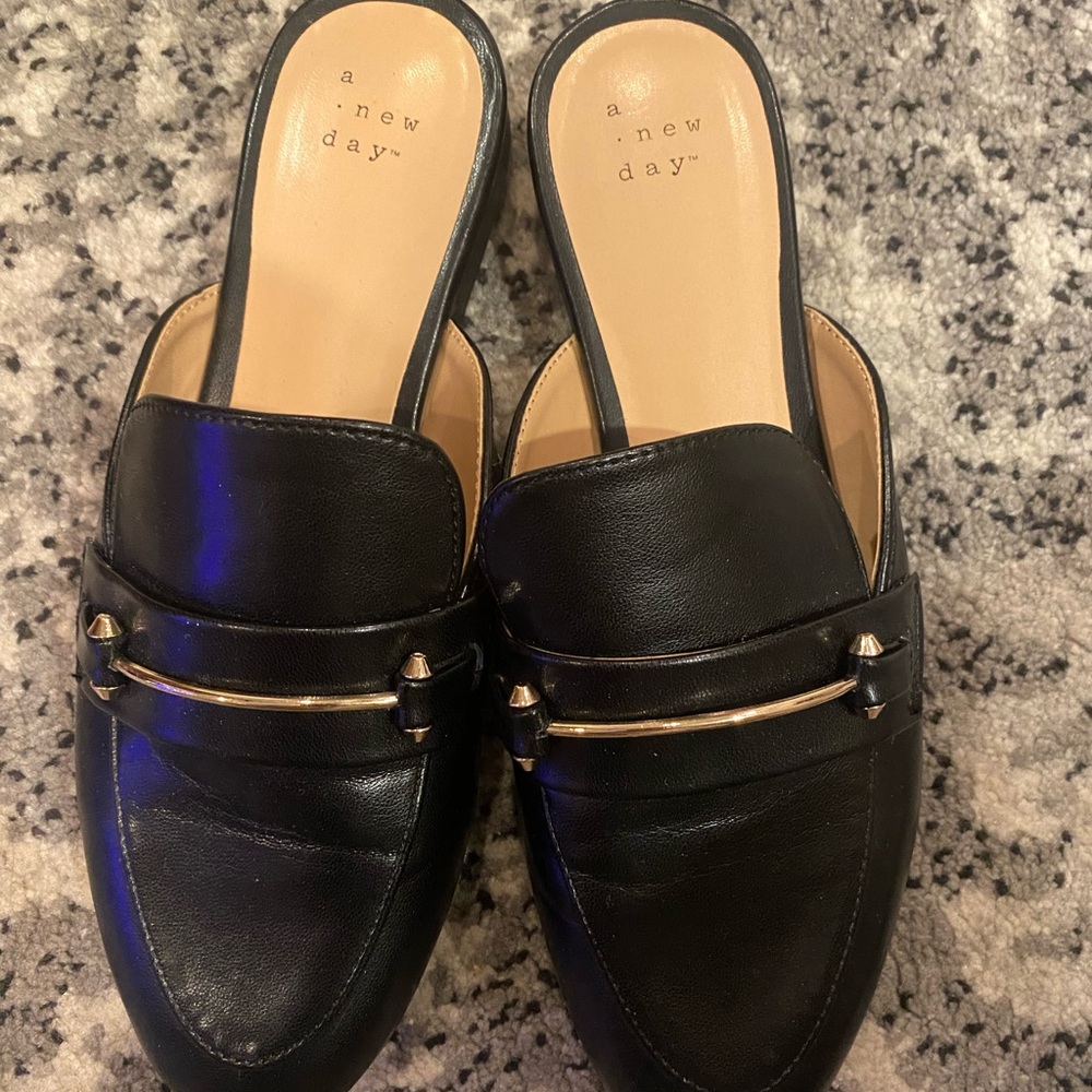 Black loafers
